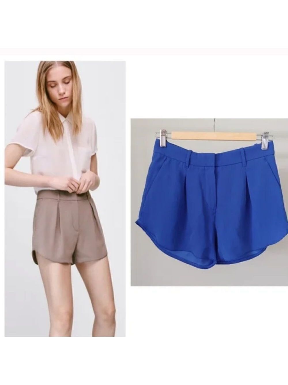 Aritzia Babaton Blue Antoine Shorts Sz 00